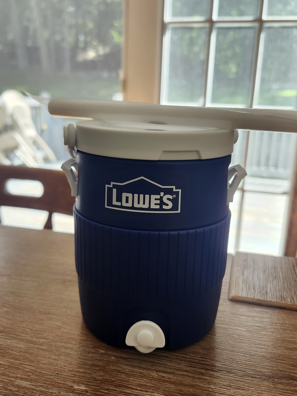 Lowes Mini Cooler Cup With White Lid And Handle